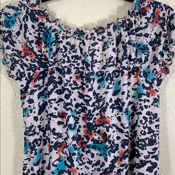 Maternity Top Blouse Inspire Black Tan S NWT Stretchy Pullover Animal Print - Picture 7 of 8